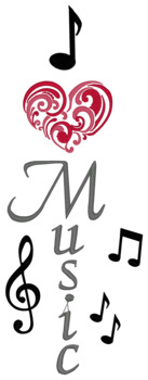 I Lover Music Machine Embroidery Design