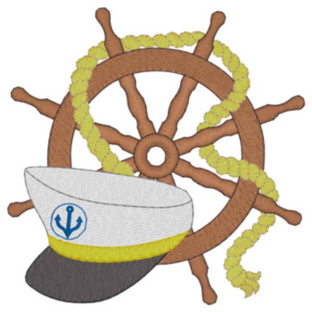 Picture of Ship's Captain Machine Embroidery Design