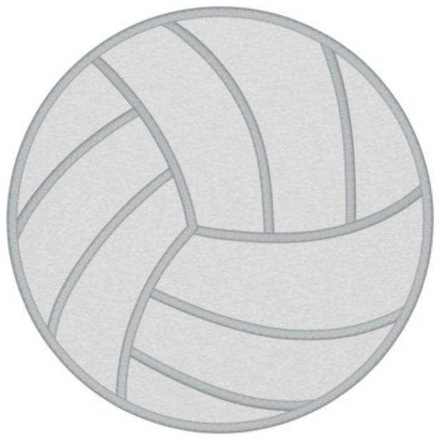 Picture of 6 1/2" Volleyball Machine Embroidery Design