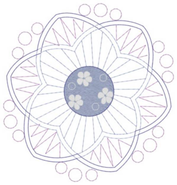 Picture of Flower Pattern Machine Embroidery Design