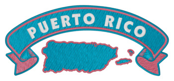 Sm. Puerto Rico Machine Embroidery Design