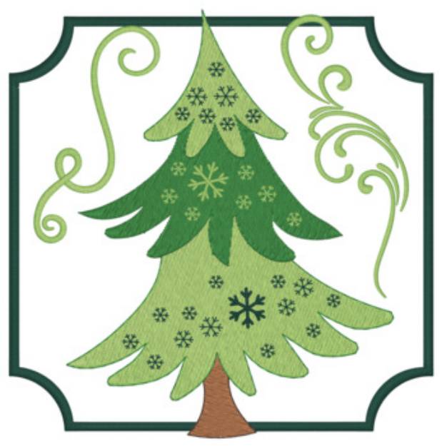 Picture of Snowflake Tree Machine Embroidery Design