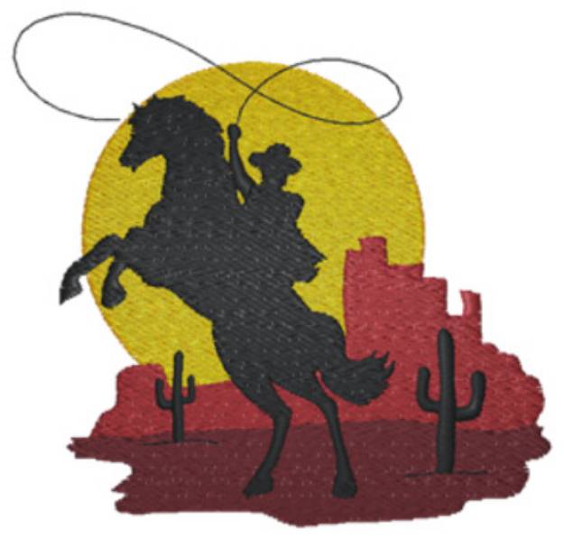 Picture of Cowboy Scene Machine Embroidery Design