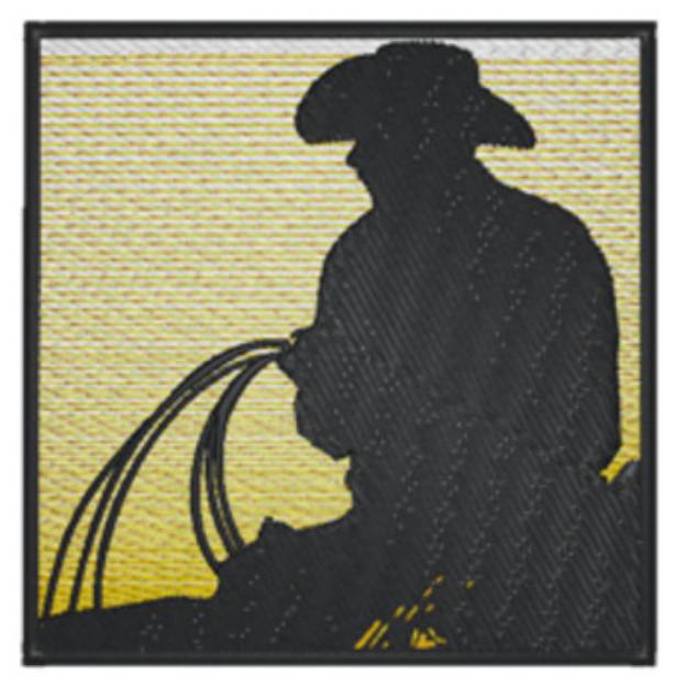 Picture of Sundown Cowboy Machine Embroidery Design