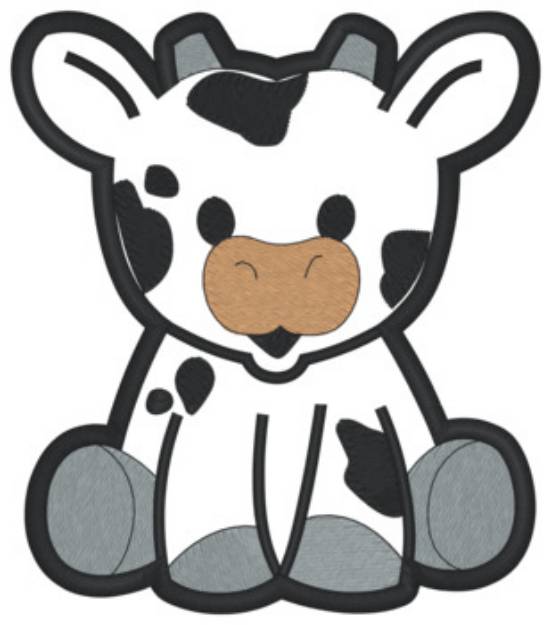 Picture of Cow Applique Machine Embroidery Design