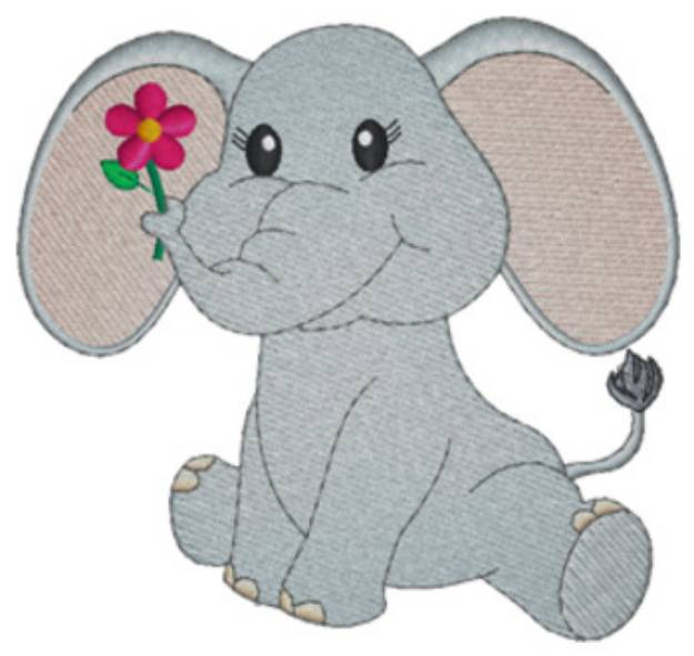 Picture of Baby Elephant Machine Embroidery Design