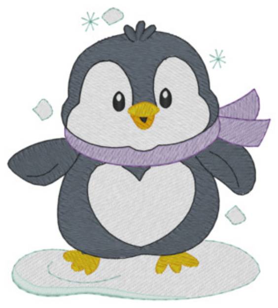 Picture of Penguin Machine Embroidery Design