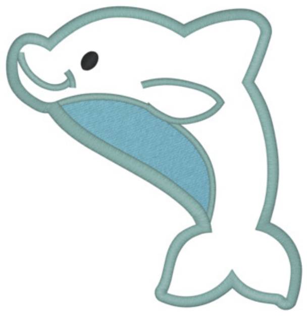 Picture of Dolphin Applique Machine Embroidery Design