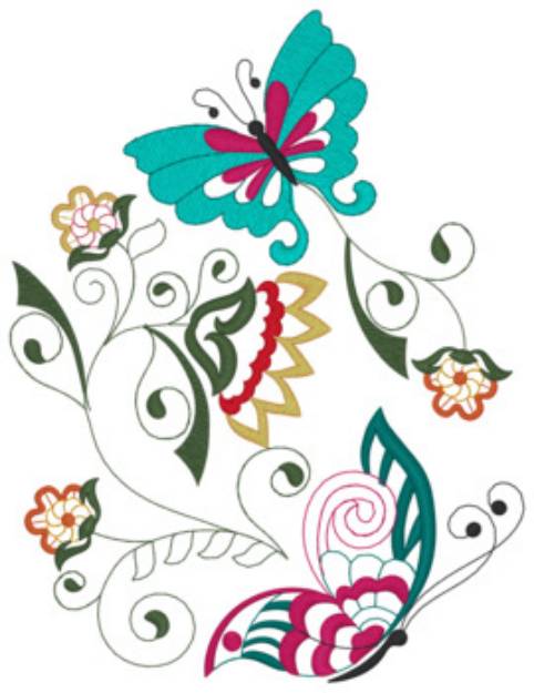 Picture of Butterfly Pattern Machine Embroidery Design