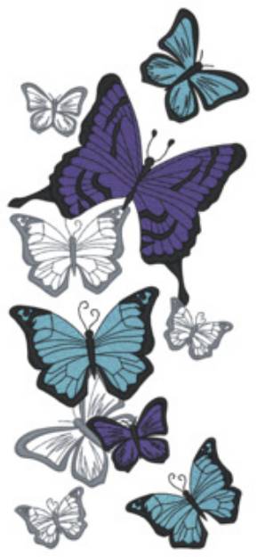 Picture of Butterflies Machine Embroidery Design