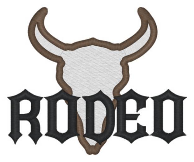 Picture of Sm. Rodeo Skull Machine Embroidery Design