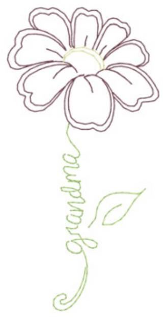 Picture of Grandma Flower Machine Embroidery Design