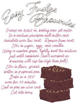 Brownies Directions Machine Embroidery Design