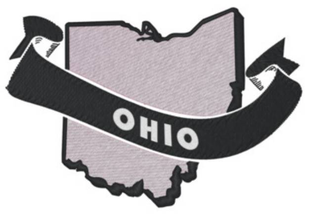 Picture of Ohio Ribbon Machine Embroidery Design