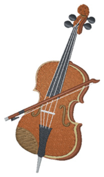 Cello Machine Embroidery Design