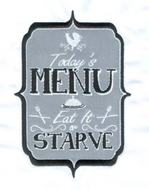 Picture of Today's Menu Applique Machine Embroidery Design