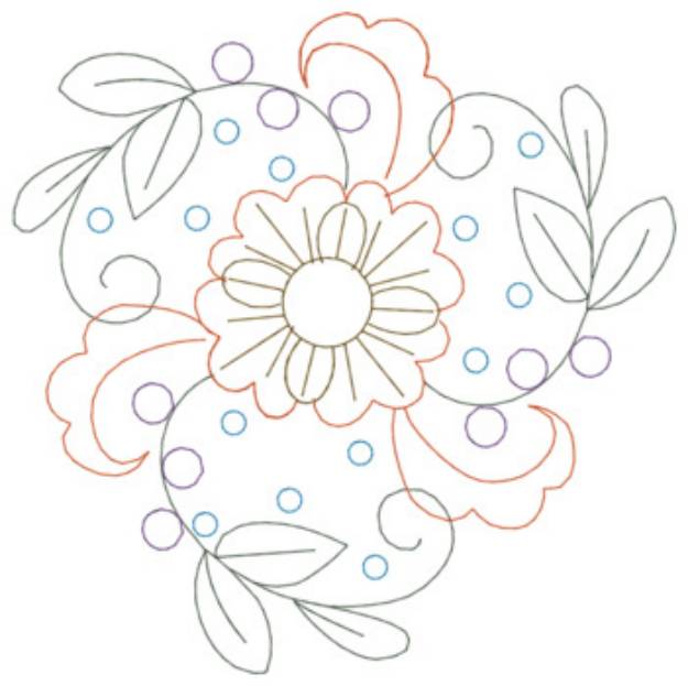 Picture of Paisley Pattern Machine Embroidery Design