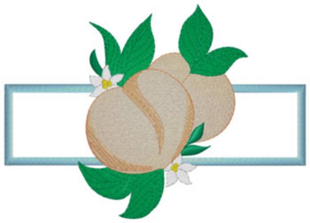 Picture of Peaches Applique Machine Embroidery Design