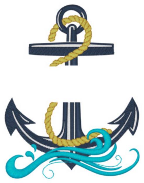 Picture of Nautical Name Drop Machine Embroidery Design