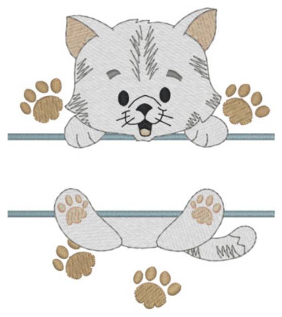 Picture of Kitty Name Drop Machine Embroidery Design