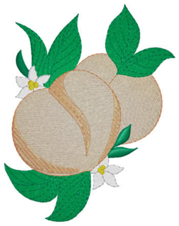 Peaches Machine Embroidery Design