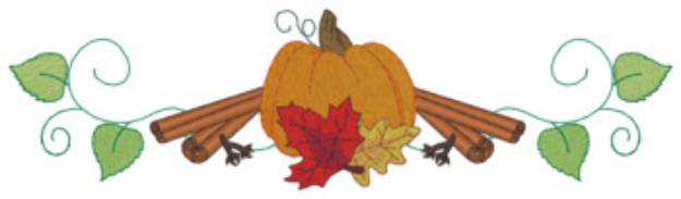 Picture of Pumpkin Roll Border Machine Embroidery Design