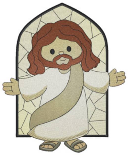 Picture of Jesus Machine Embroidery Design