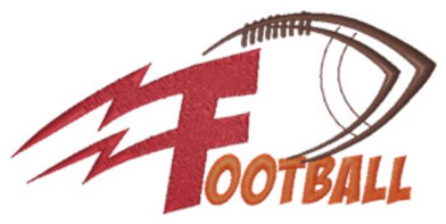 Picture of Football Machine Embroidery Design