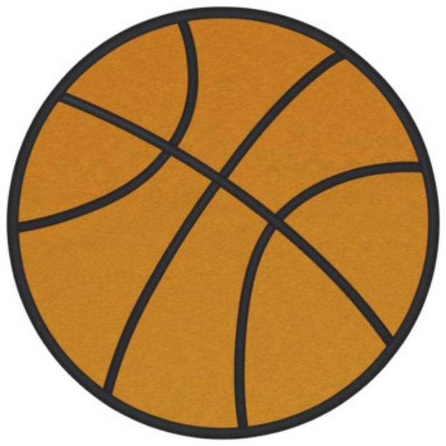 Picture of 6 1/2" Basketball Machine Embroidery Design