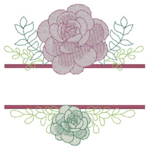 Picture of Succulents Name Drop Machine Embroidery Design