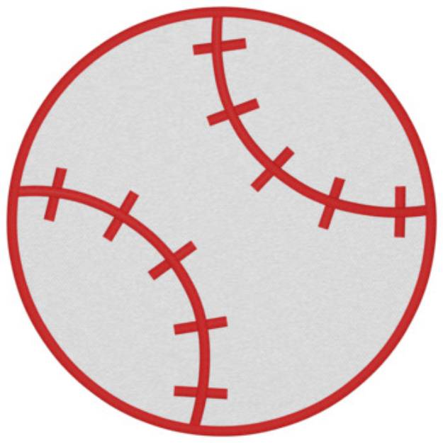 Picture of 6 1/2" Baseball Machine Embroidery Design