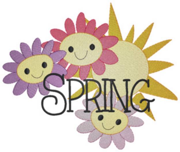 Picture of Spring Sun Machine Embroidery Design