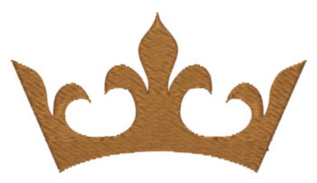 Picture of Fleur De Lis Crown Machine Embroidery Design