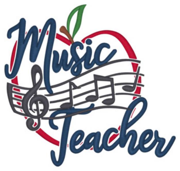 Picture of Music Teacher Machine Embroidery Design