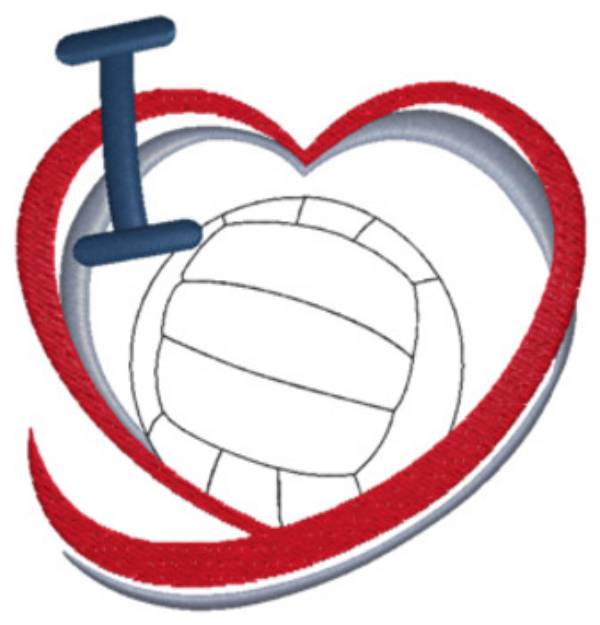 Picture of I Love Vb Machine Embroidery Design