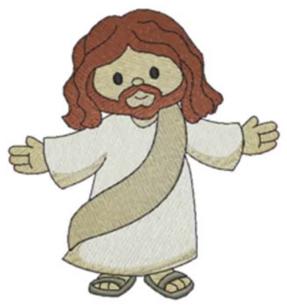 Picture of Jesus Machine Embroidery Design