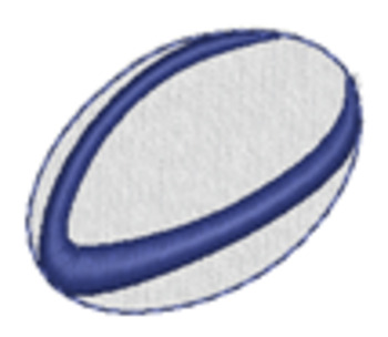 Rugby Ball 1/2 Inch Machine Embroidery Design