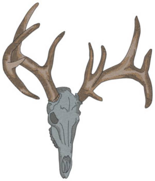 Picture of Deer Skull Machine Embroidery Design