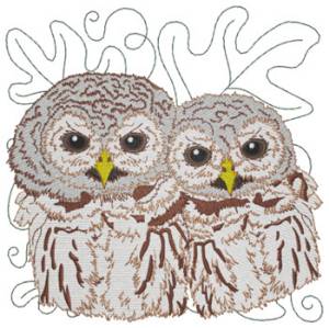 Picture of Barred Owl Machine Embroidery Design