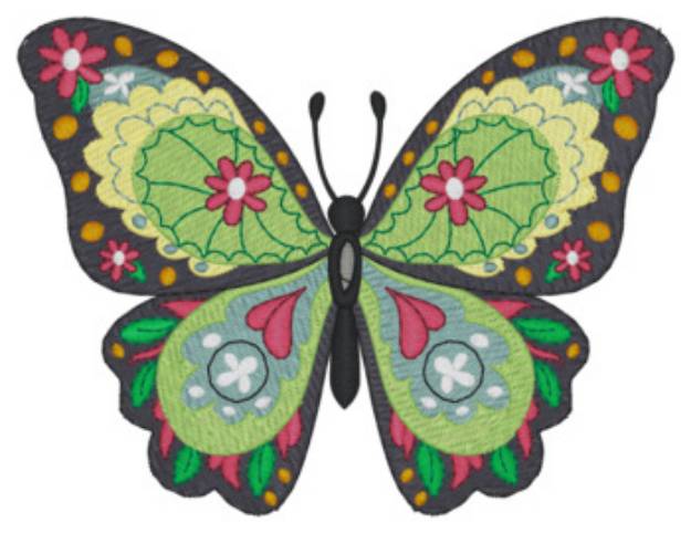 Picture of Paisley Butterfly Machine Embroidery Design