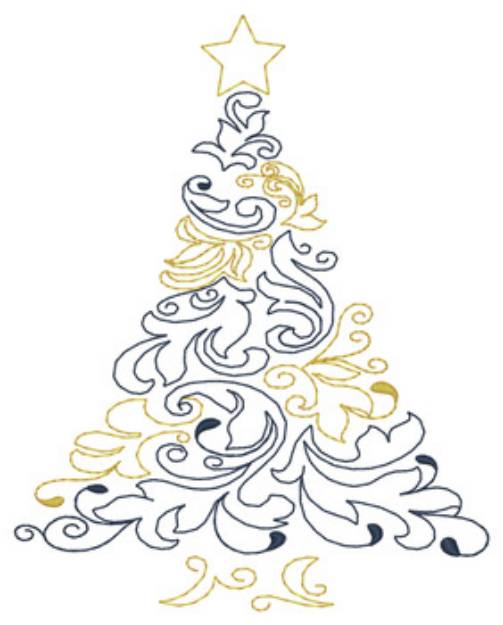 Picture of Scroll Tree Machine Embroidery Design