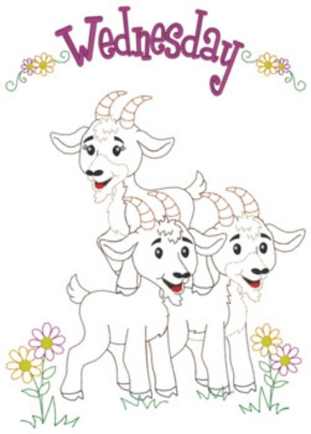 Picture of Wednesday Goat Machine Embroidery Design