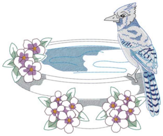 Picture of Blue Jay Machine Embroidery Design