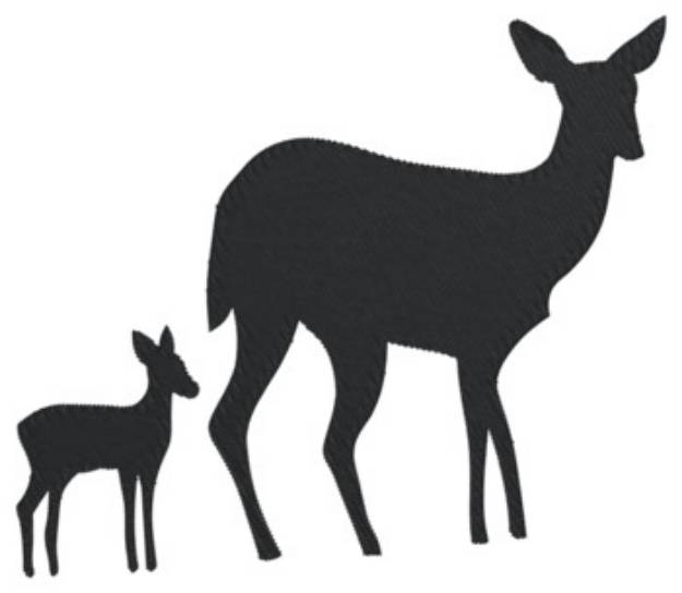 Picture of Doe & Fawn Machine Embroidery Design