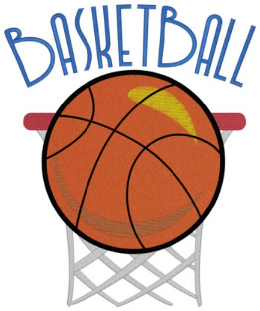 Picture of Basketball Machine Embroidery Design