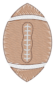 Sm. Football Machine Embroidery Design