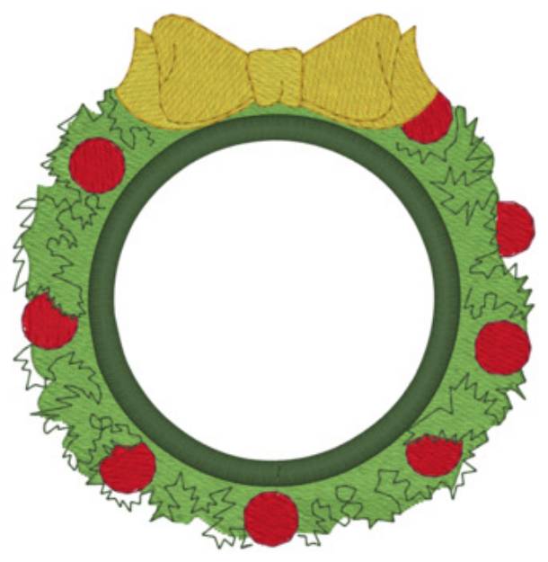 Picture of Wreath Scrubbie Machine Embroidery Design