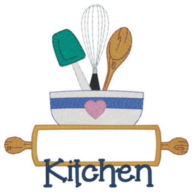 Picture of Kitchen Name Drop Machine Embroidery Design