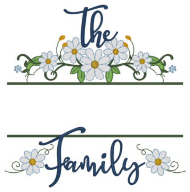 Picture of Family Name Drop Machine Embroidery Design