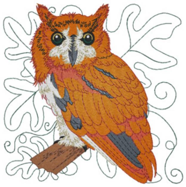 Picture of Screech Owl Machine Embroidery Design